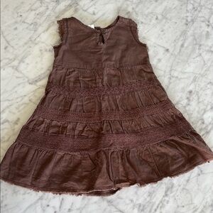 Old Navy Baby Brown Tiered Ruffled Sundress 12-18 Months